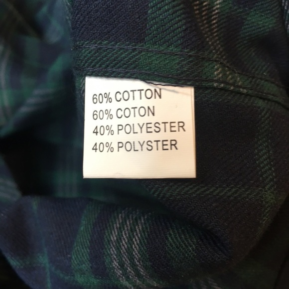 Sergio Louis Green plaid button up shirt size small grandeur petit gilet manche - Picture 12 of 12